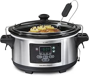 Hamilton Beach Portable 6 Quart Slow Cooker with Smart Technology