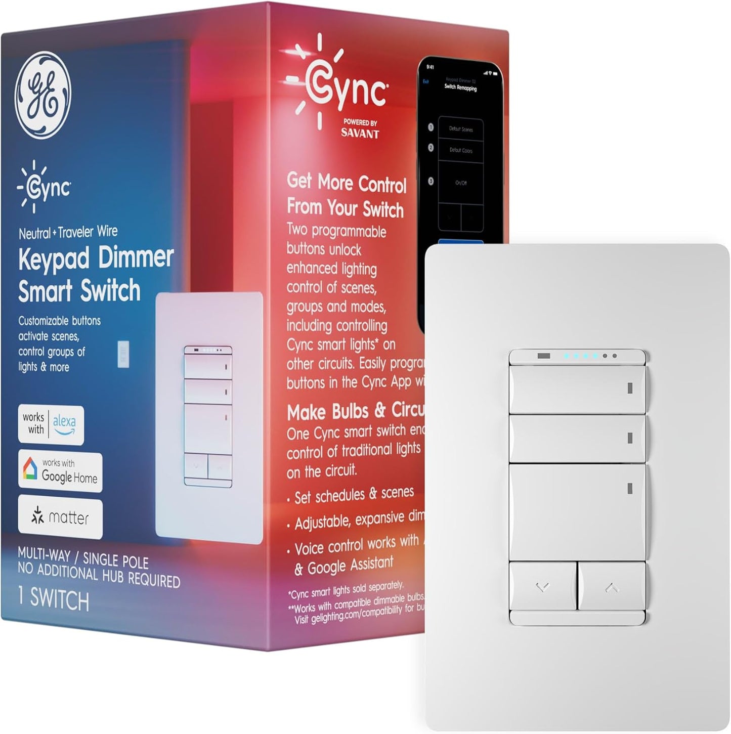 GE Cync Keypad Dimmer Smart Switch for Ultimate Home Control