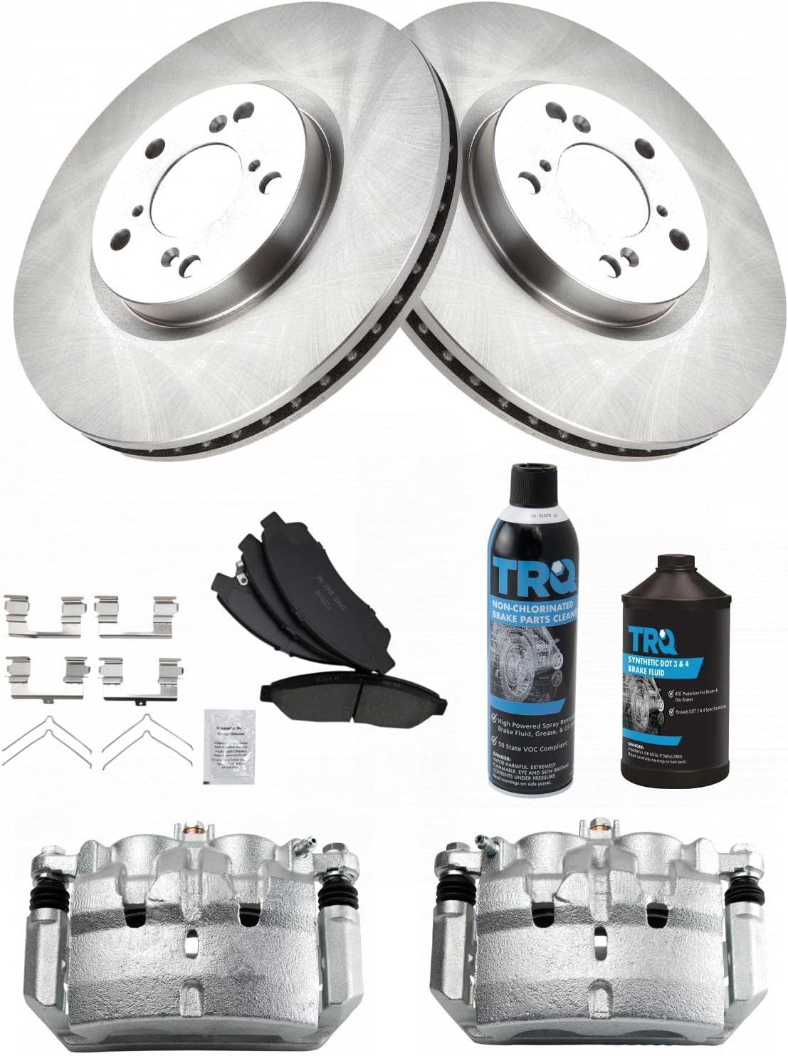 TRQ Front Brake Pad & Rotor Kit for Acura MDX & ZDX Models