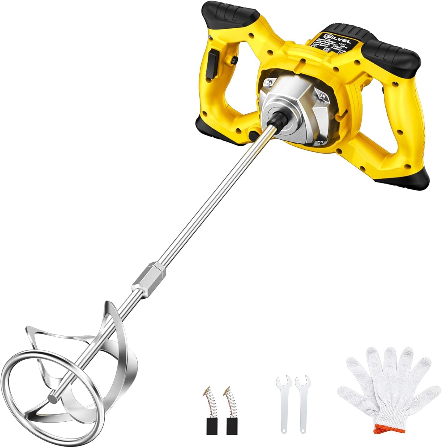 SILVEL Cement Mixer 2300W Handheld Electric Concrete Mixer