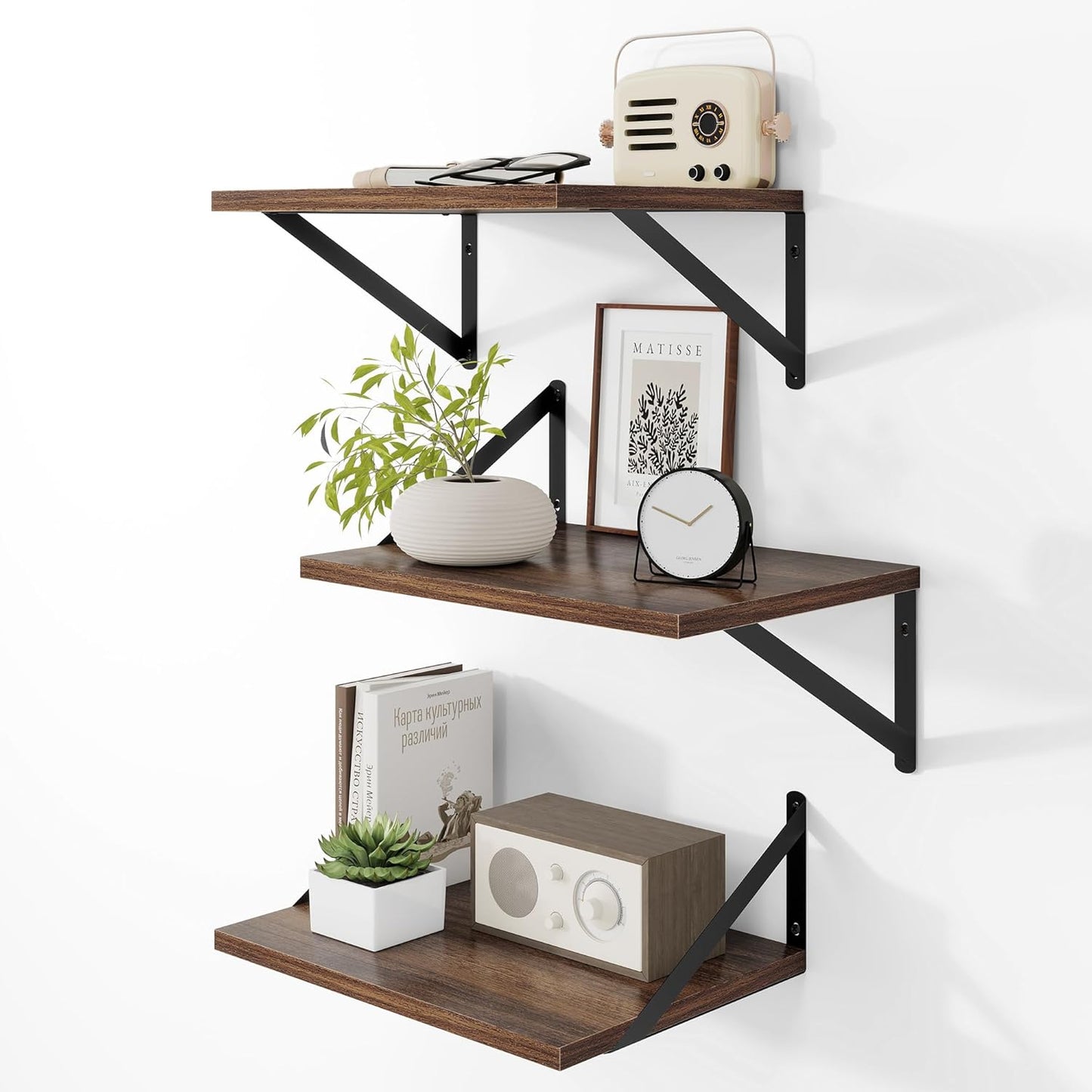 Heimlove Deep Floating Shelves Set of 3 for Stylish Storage