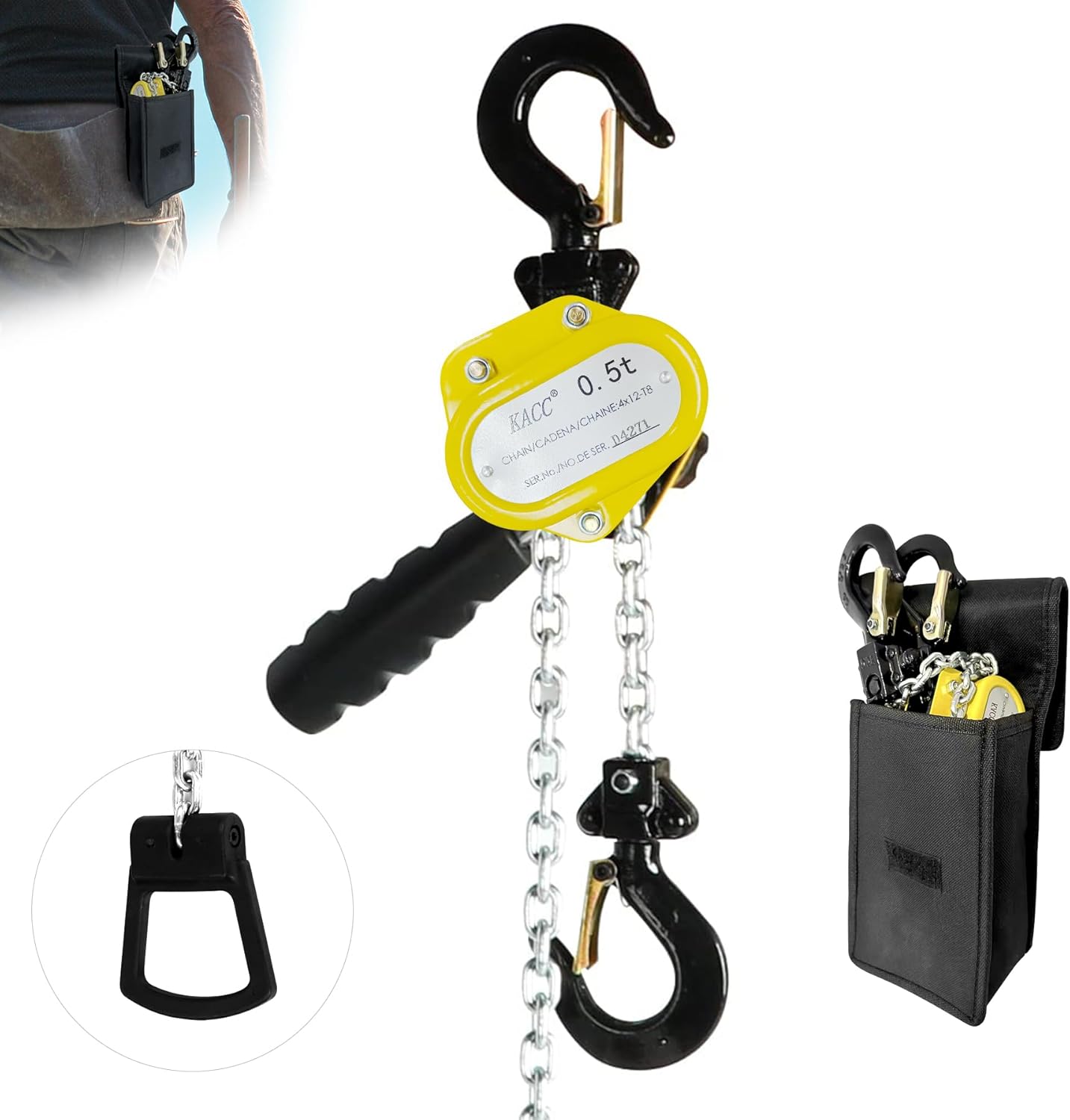 1100LBS Manual Lever Chain Hoist for Easy Lifting Tasks