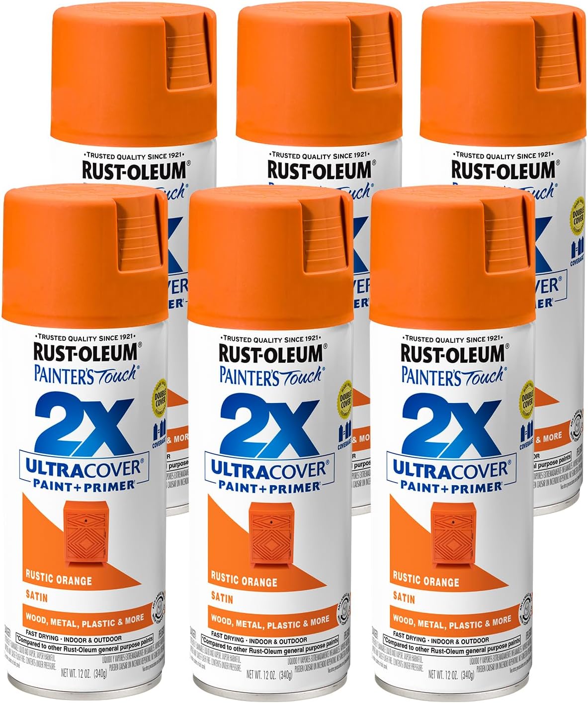 Rust-Oleum Painter's Touch 2X Ultra Cover Spray Paint 6 Pack