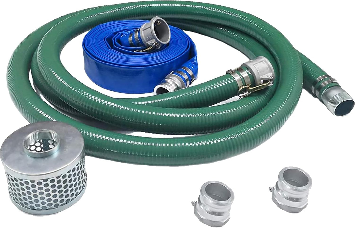 Discharge Hose Pump Kit with PVC Hoses and Camlock Fittings