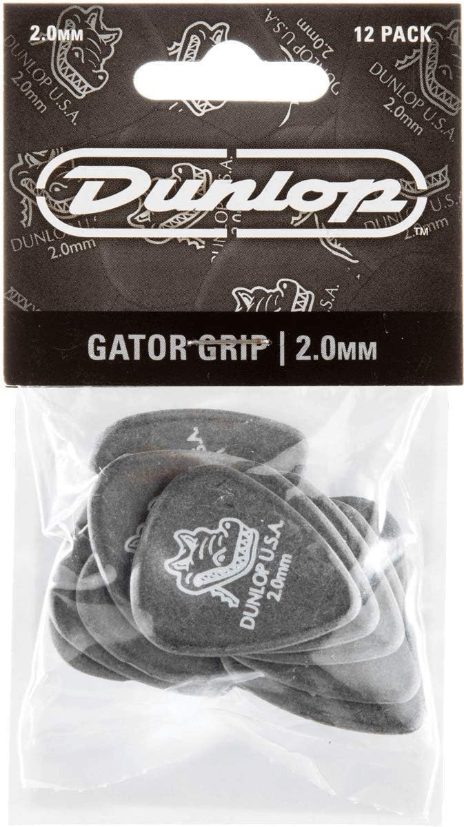 JIM DUNLOP 417P2.0 Grip Black Picks - Enhanced Control
