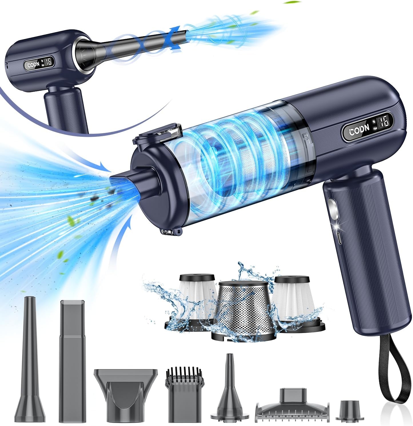 Powerful Cordless Car Vacuum: 16000PA Air Duster