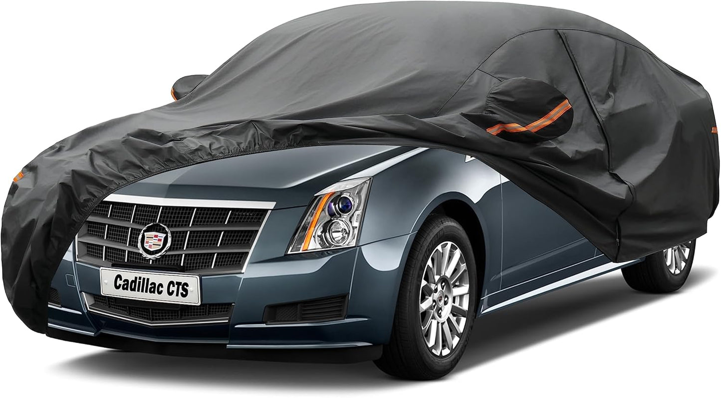 Kayme 7 Layers Car Cover Custom Fit for Cadillac CTS Waterproof