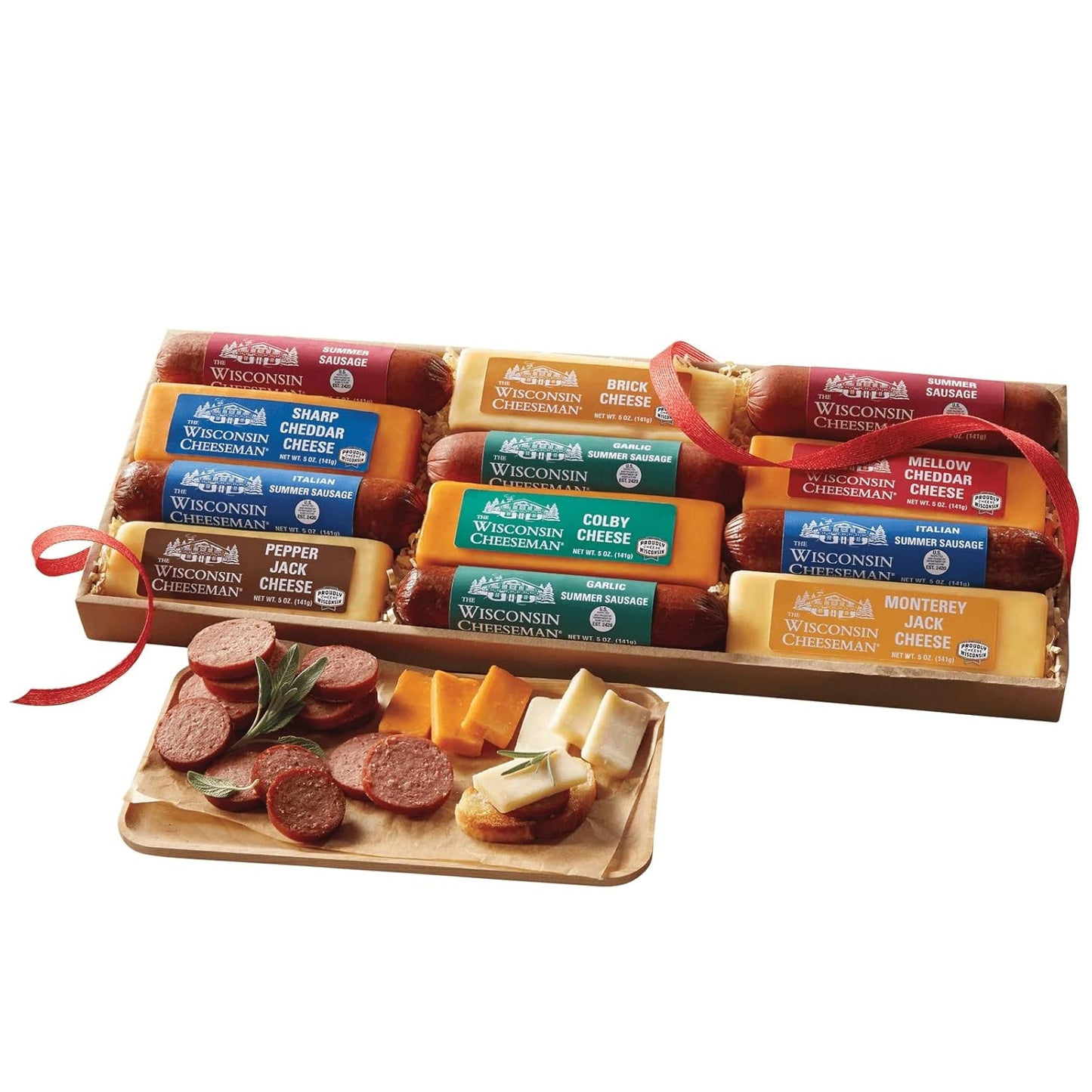 Gourmet Summer Sausage and Cheese Gift Box for Charcuterie Lovers