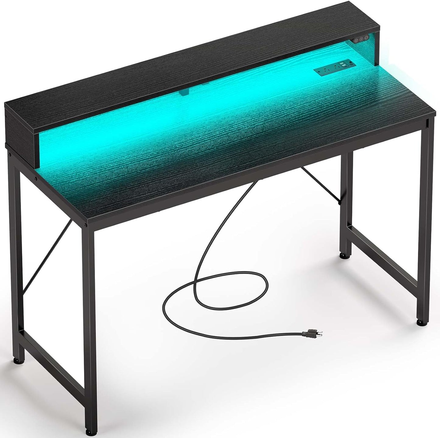 47 Computer Desk with LED Lights - Improve Focus!
