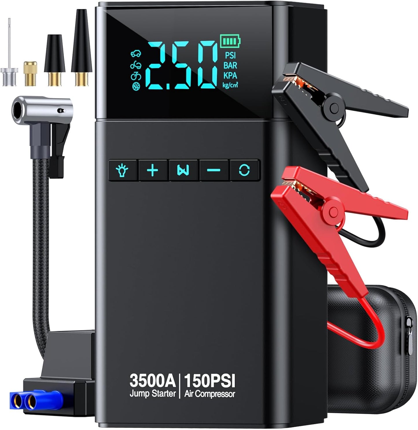 Portable 3500A Jump Starter & Air Compressor - CZKBG