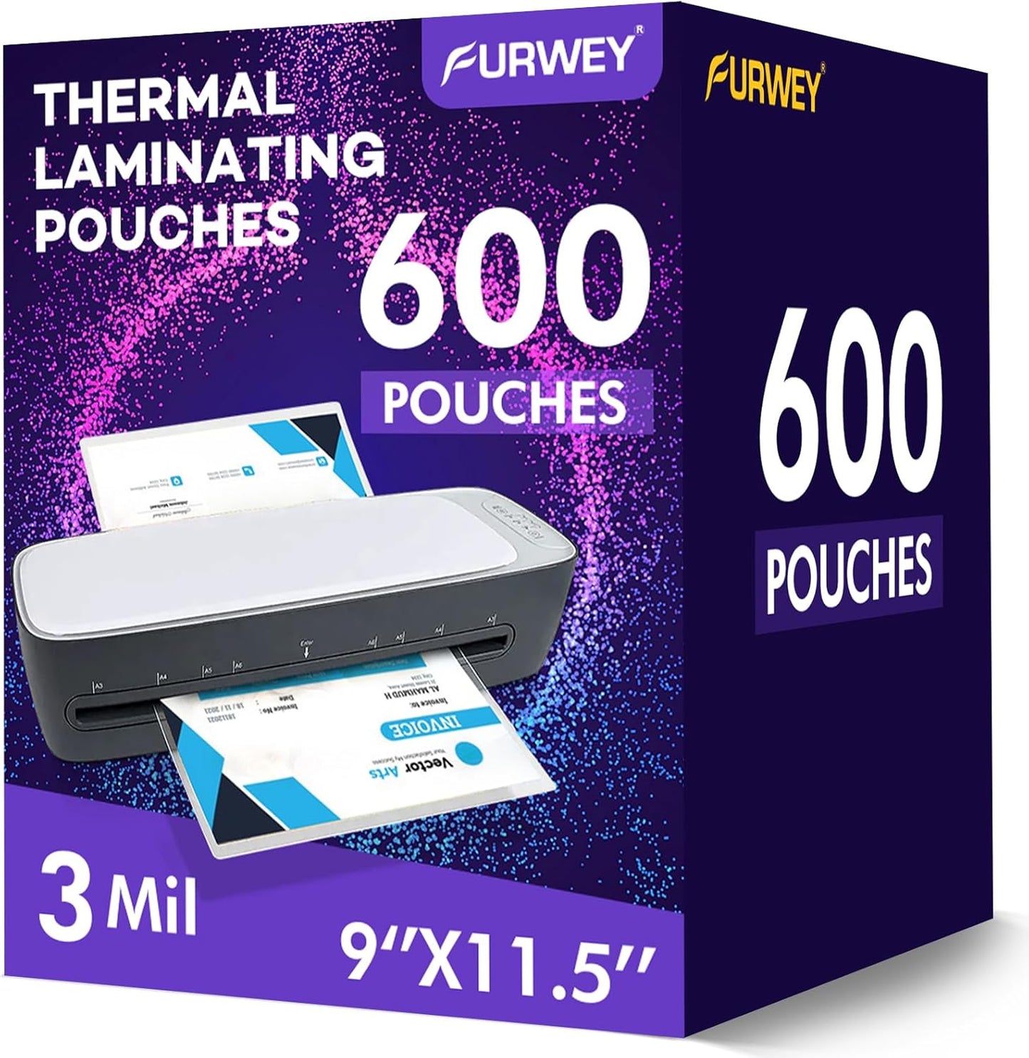 600 Pack Laminating Sheets for Office and School Supplies