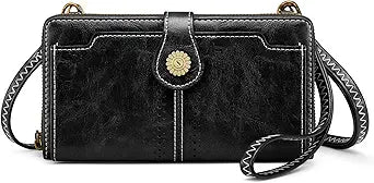S-ZONE Wristlet Wallet for Women - RFID Blocking Leather Purse
