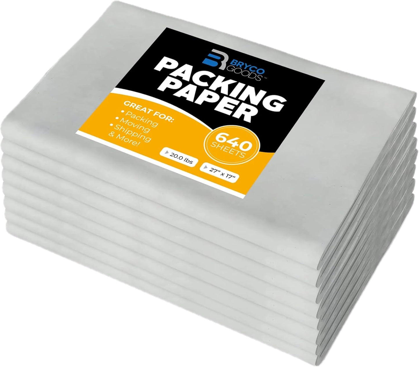 Bryco Goods Packing Paper Sheets for Moving - 640 Sheets