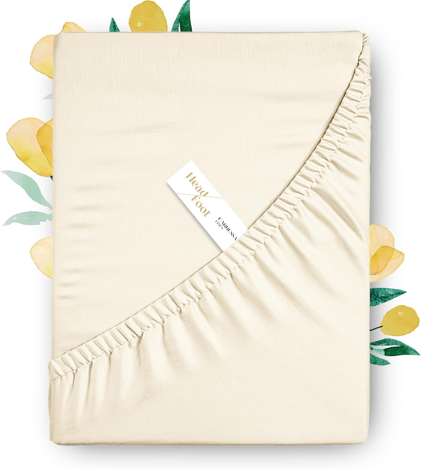 Carressa Linen King Fitted Sheet - 800 Thread Count Luxury
