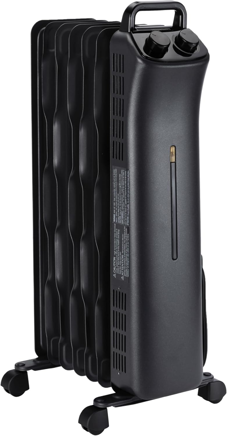Basics Oil Space Heater: 3 Heat Settings
