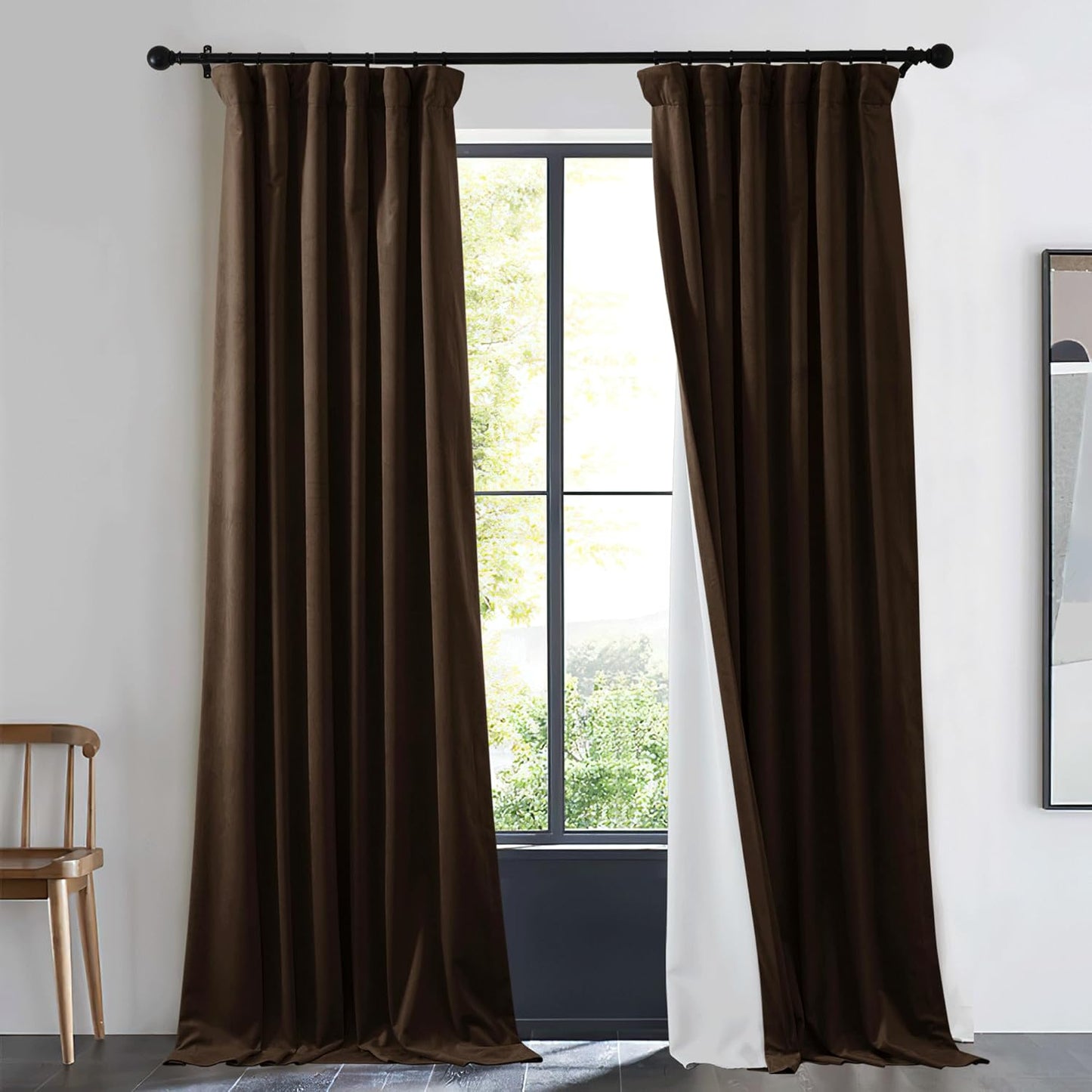 NICETOWN 100% Blackout Curtain: Block Cold & Noise, 96 Long