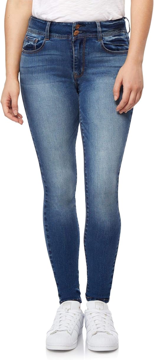 WallFlower Women's Flirty Curvy Skinny High Rise Jeans for Juniors