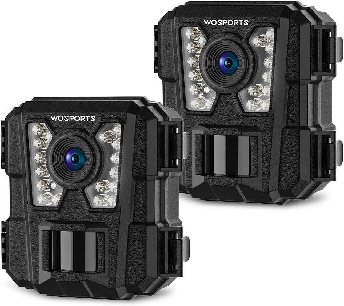WOSPORTS 2 Pack Trail Cameras - 24MP Night Vision