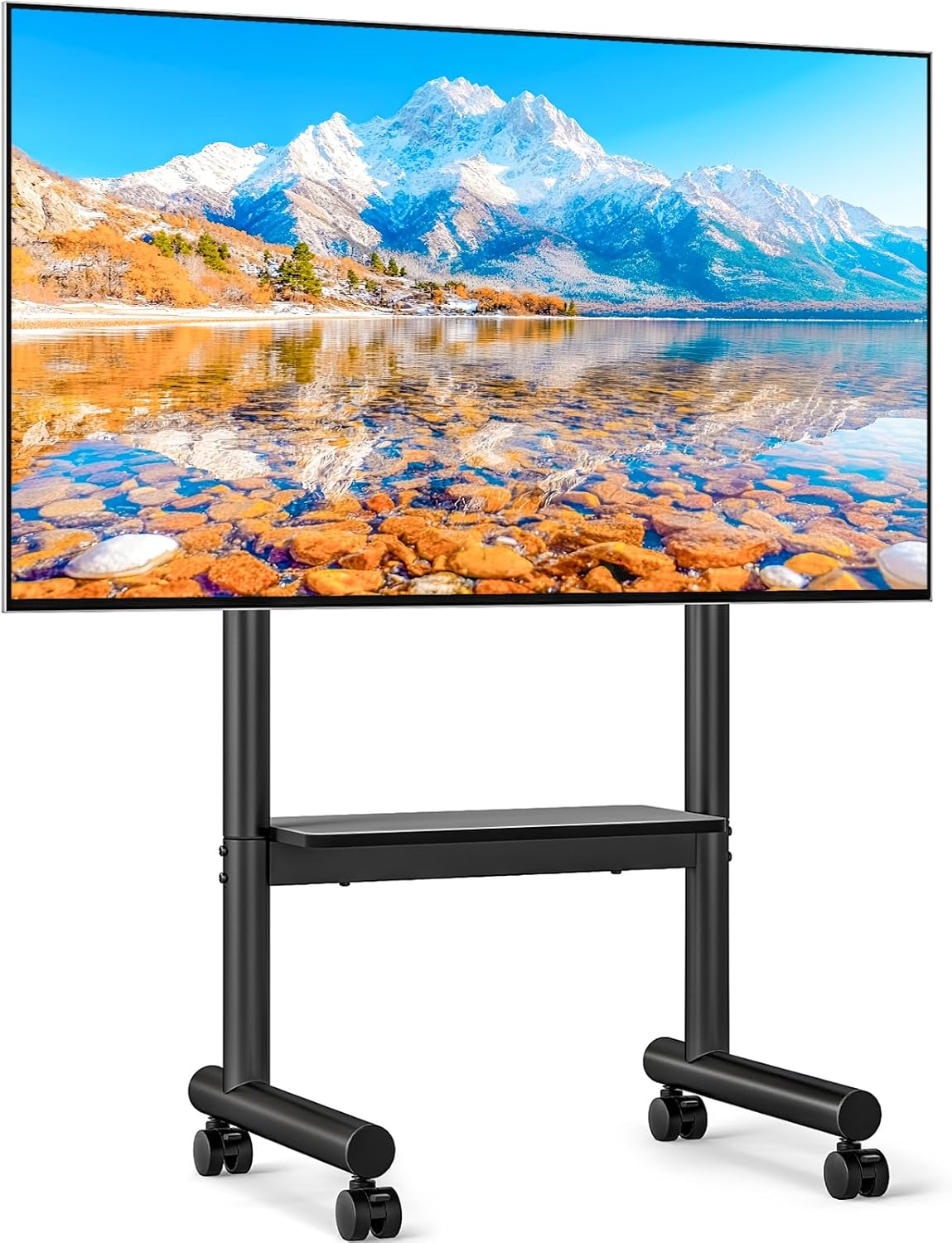 Rfiver Rolling TV Stand for 40-75 inch TVs with Wheels