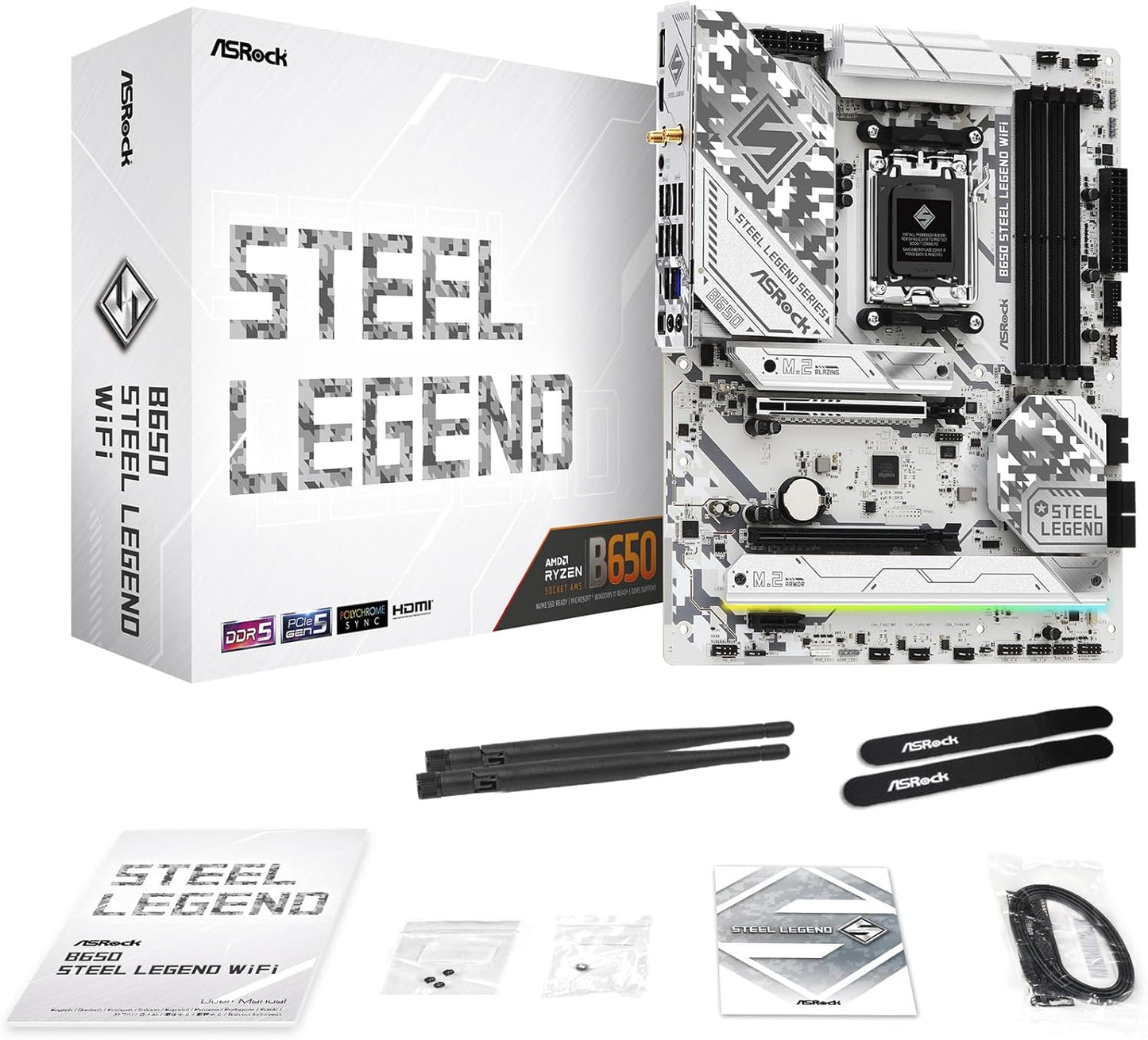 ASRock B650 Steel Legend WiFi 6E ATX Motherboard for Ryzen