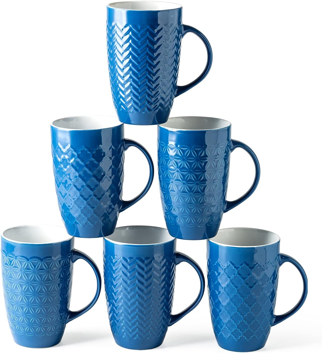 Extra Large Coffee Mugs Set of 6 - 20oz Ceramic Mugs