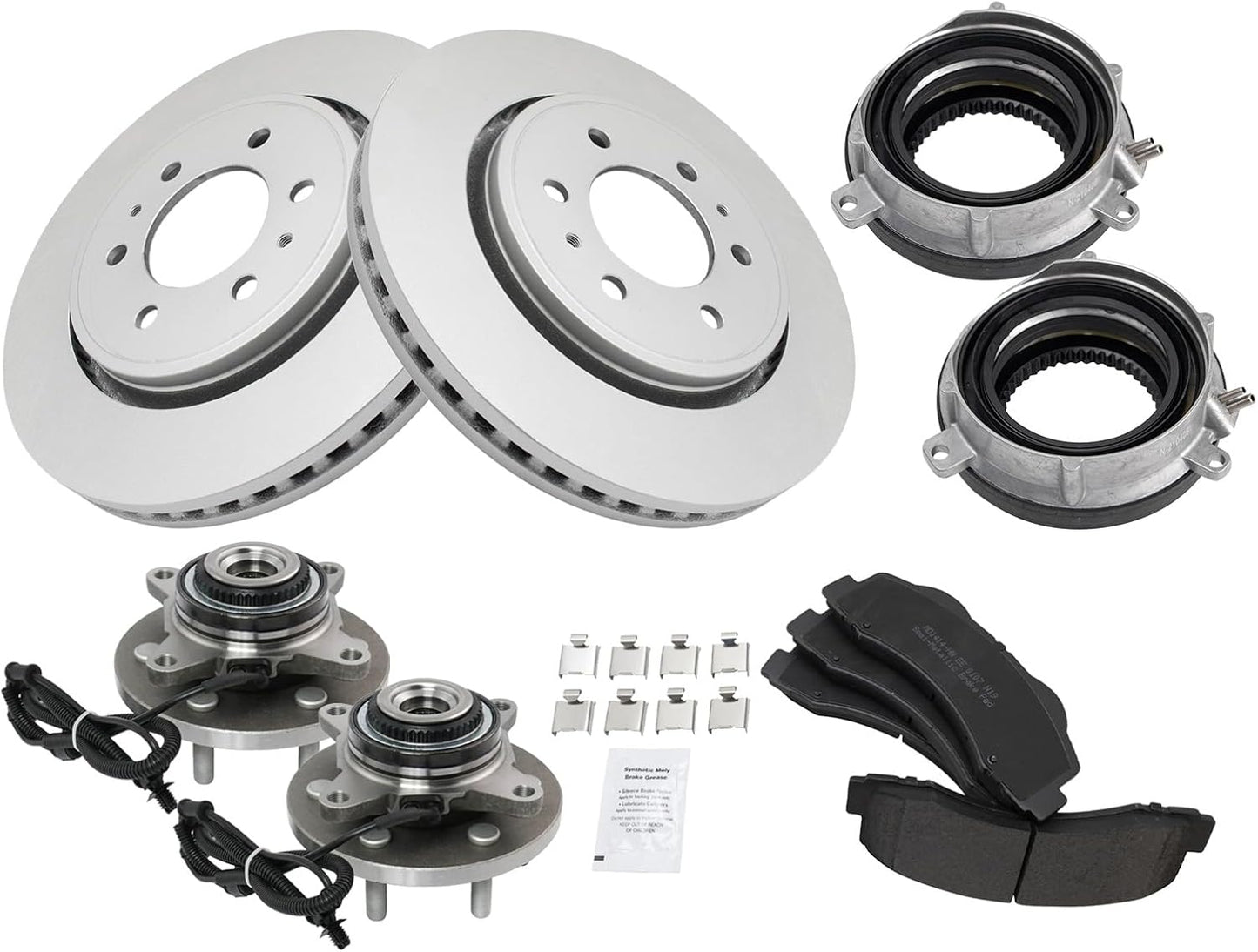 TRQ Front Brake Pad & Rotor Kit for 2015-2017 Ford F-150