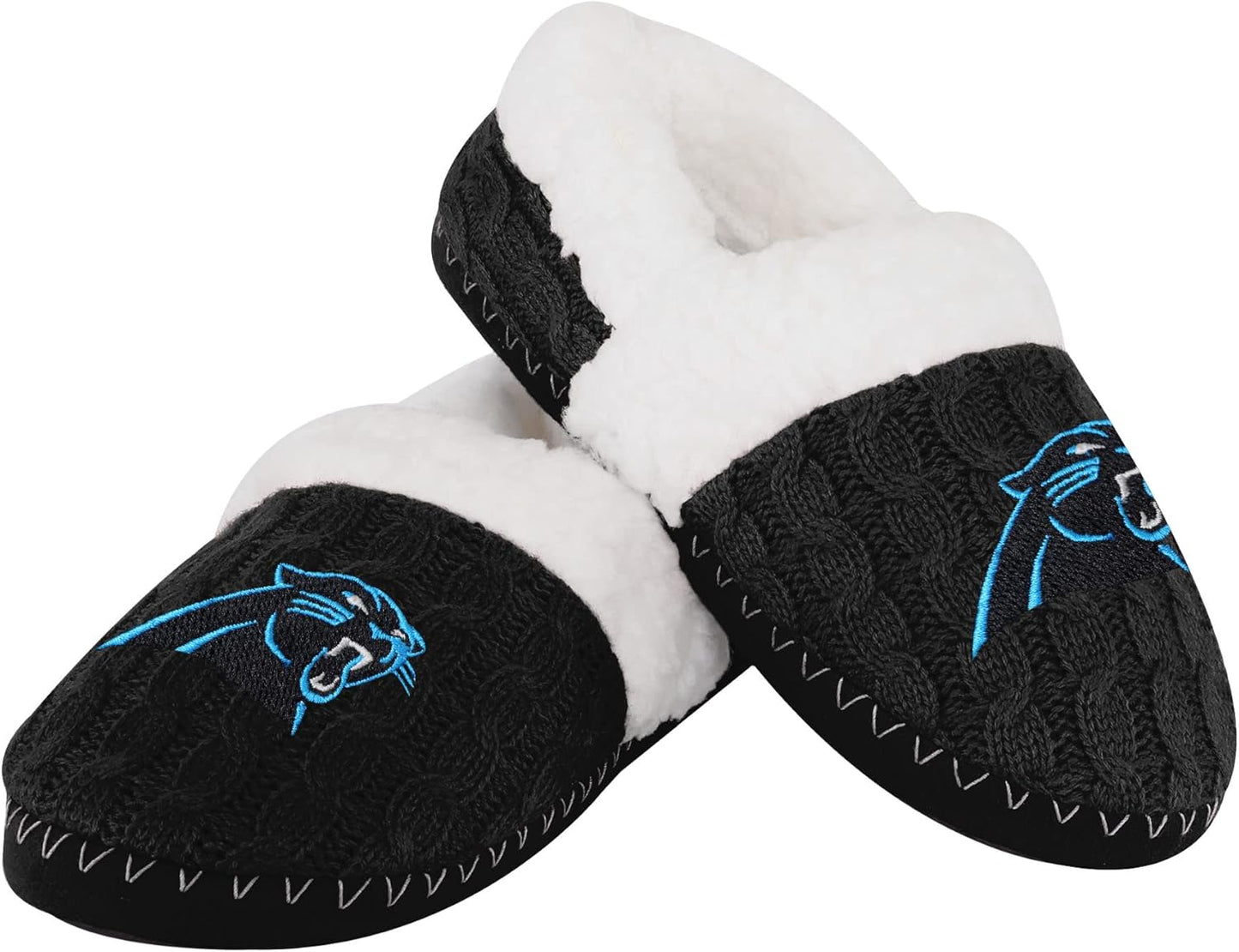 FOCO Women's NFL Team Color Moccasin Slippers for Comfort