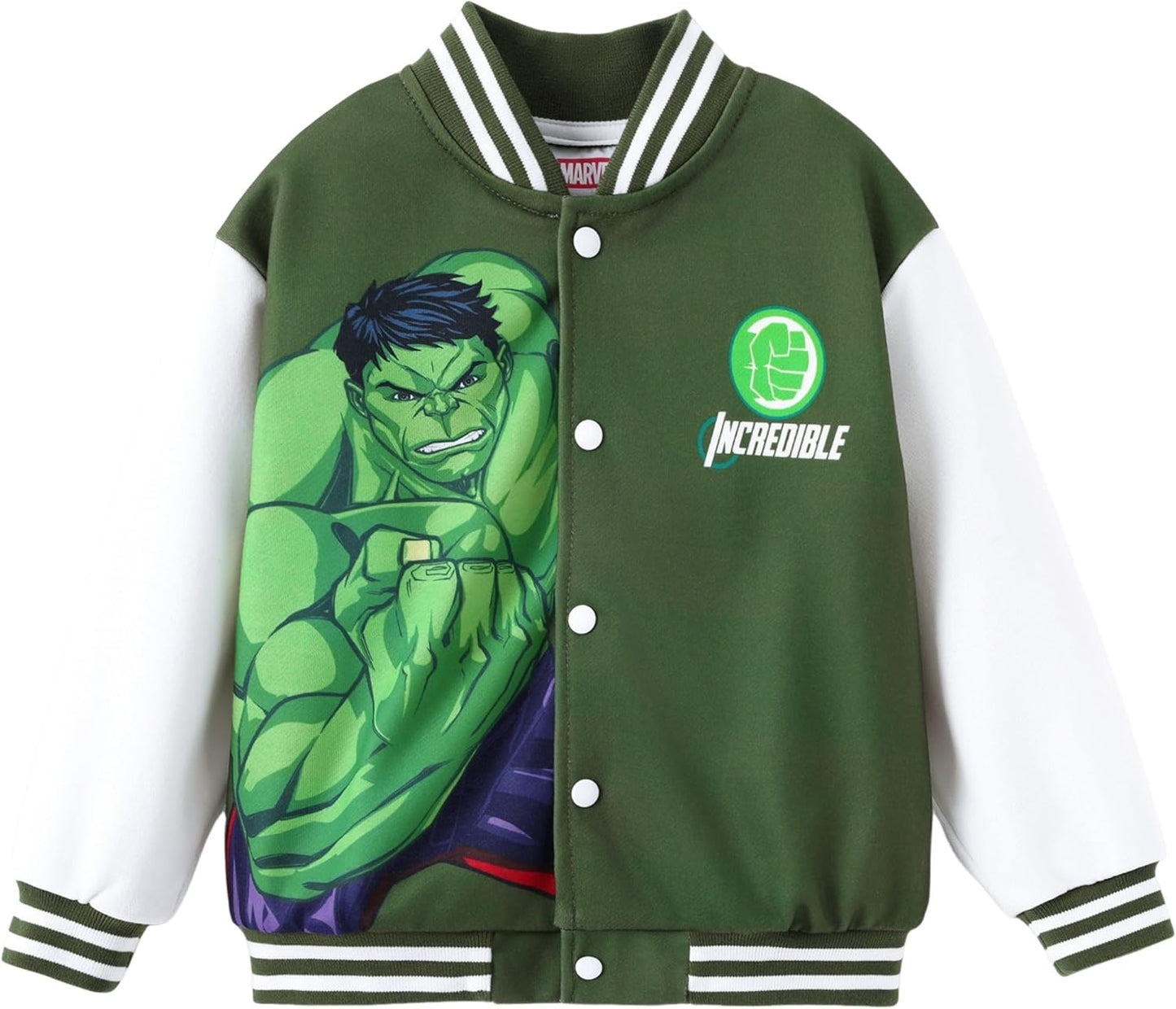 Marvel Hulk Varsity Jacket for Boys 2-6 Years - Fun & Cozy