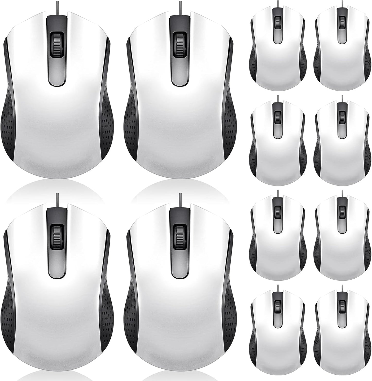 12 Pcs Wired Ergonomic Computer Mice Set by Hoteam
