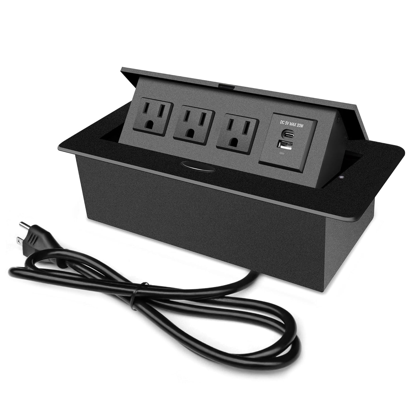 Conference Table Power Outlet with Fast Charging and USB Ports