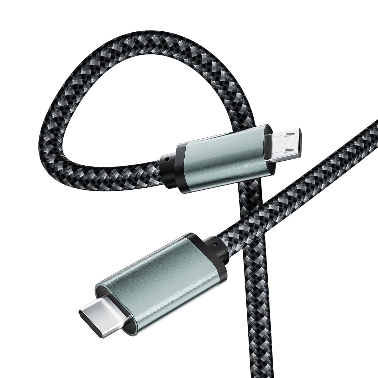Braided 3.3FT USB C to Micro USB Cable, 480Mbps Data, for Samsung Galaxy & more