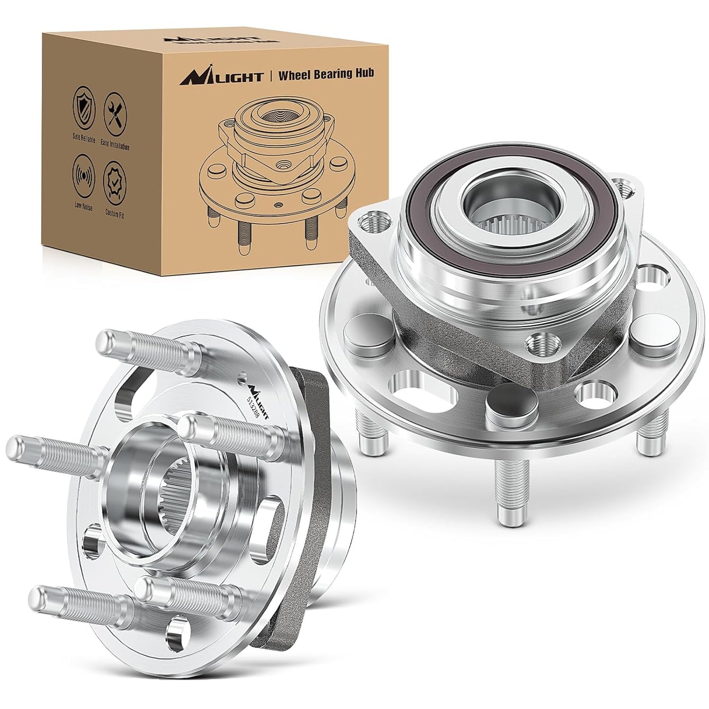 Nilight Wheel Hub Bearing Assembly for Chevy and GMC Models