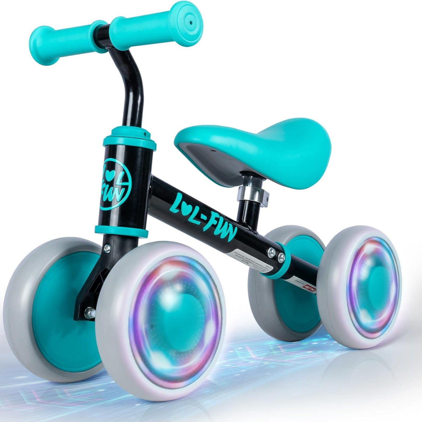 LOL-FUN Baby Balance Bike for 1 Year Olds with LED Wheels