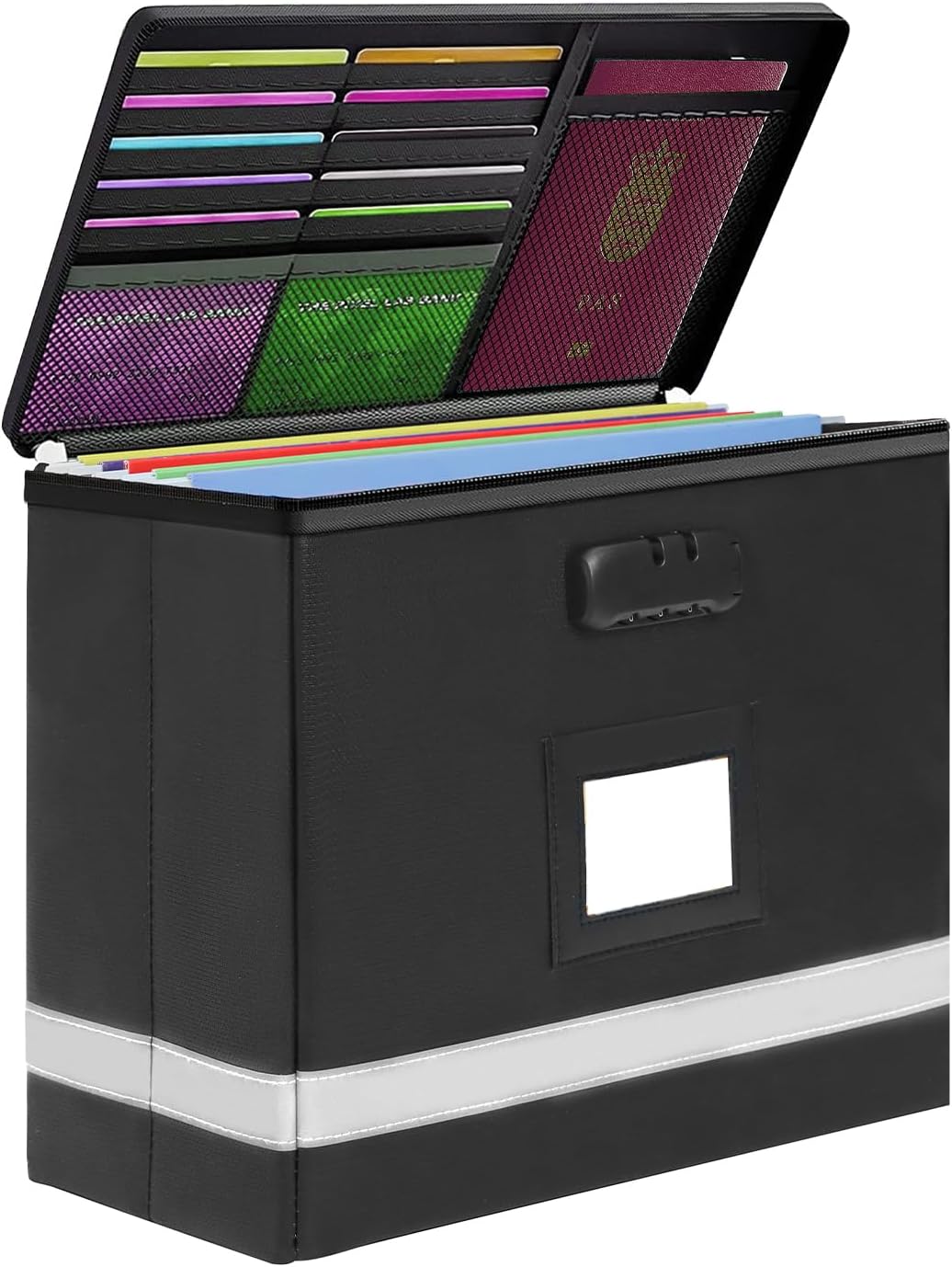 Small Next of Kin Box Organizer with Fireproof Lock and Labels