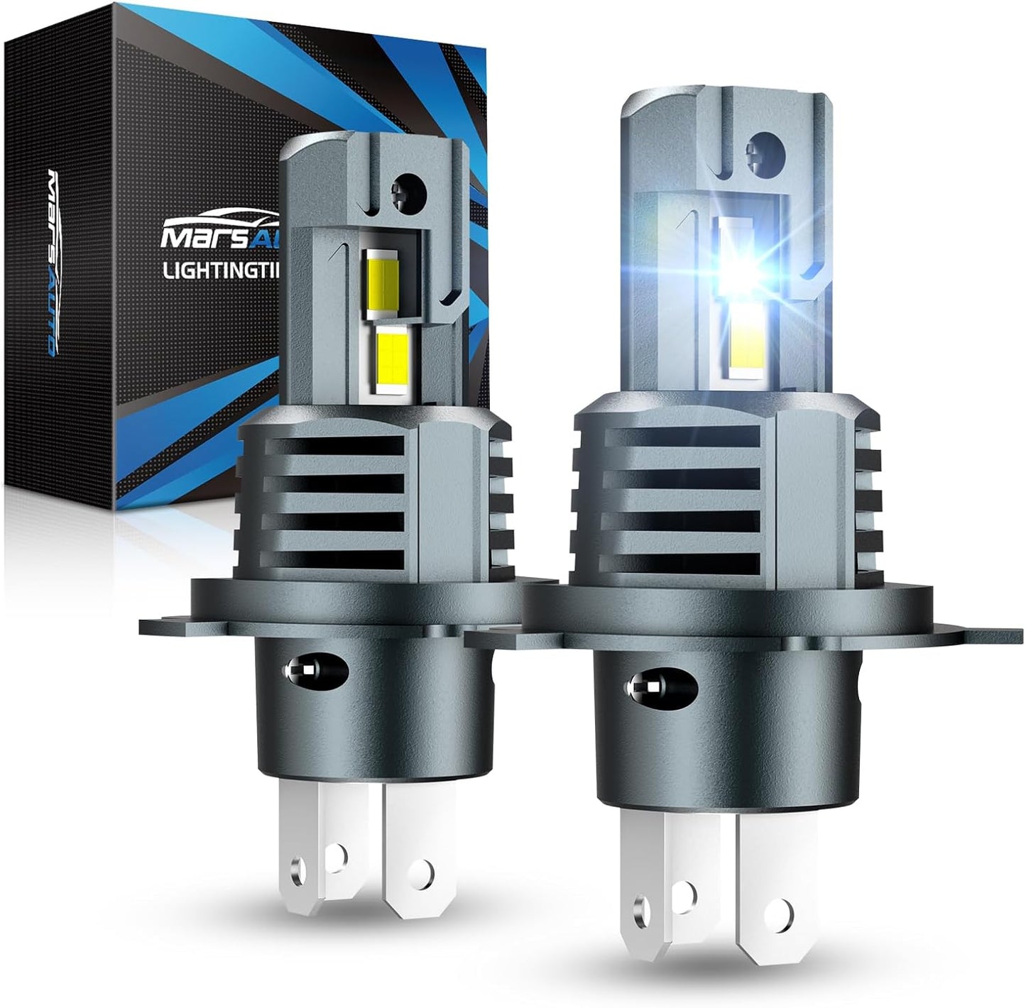 Marsauto H4 Bulbs: 800% Super Bright 48000LM Driving Lights