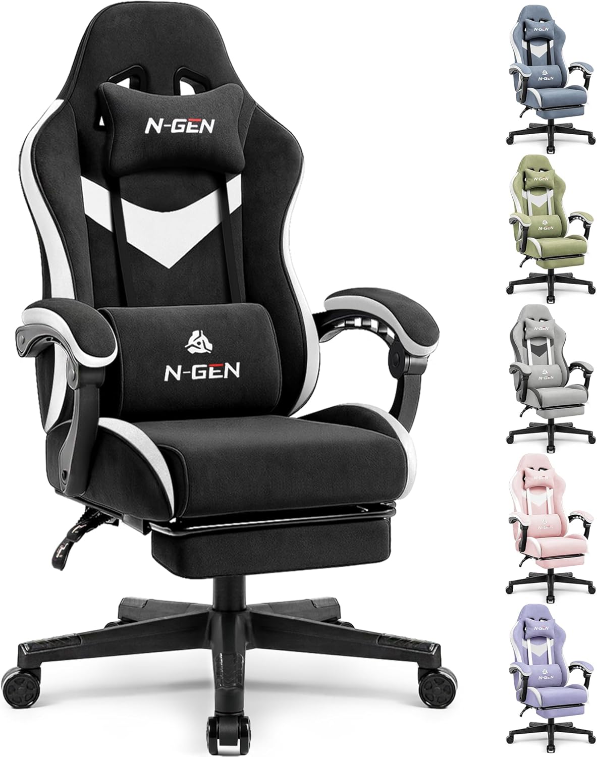 Ergonomic Gaming Chair with Lumbar Support and Adjustable Features