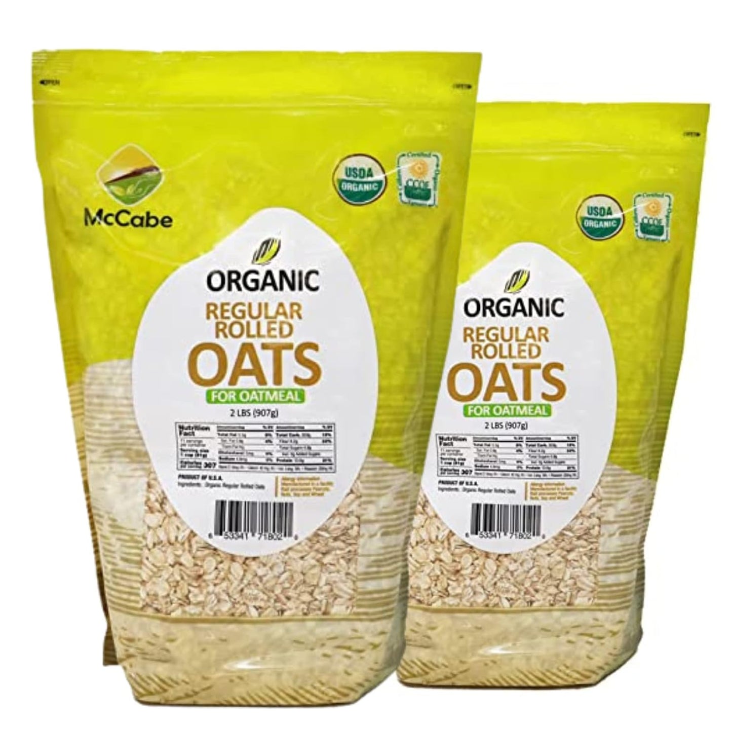 McCabe Organic Regular Rolled Oats - Healthy Fiber Rich Oats