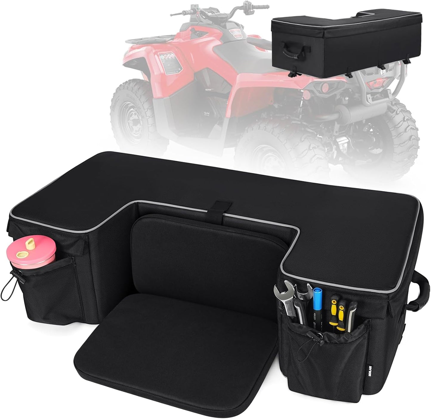 Benlari ATV Storage Bag 61L Waterproof Cargo Bag for ATVs