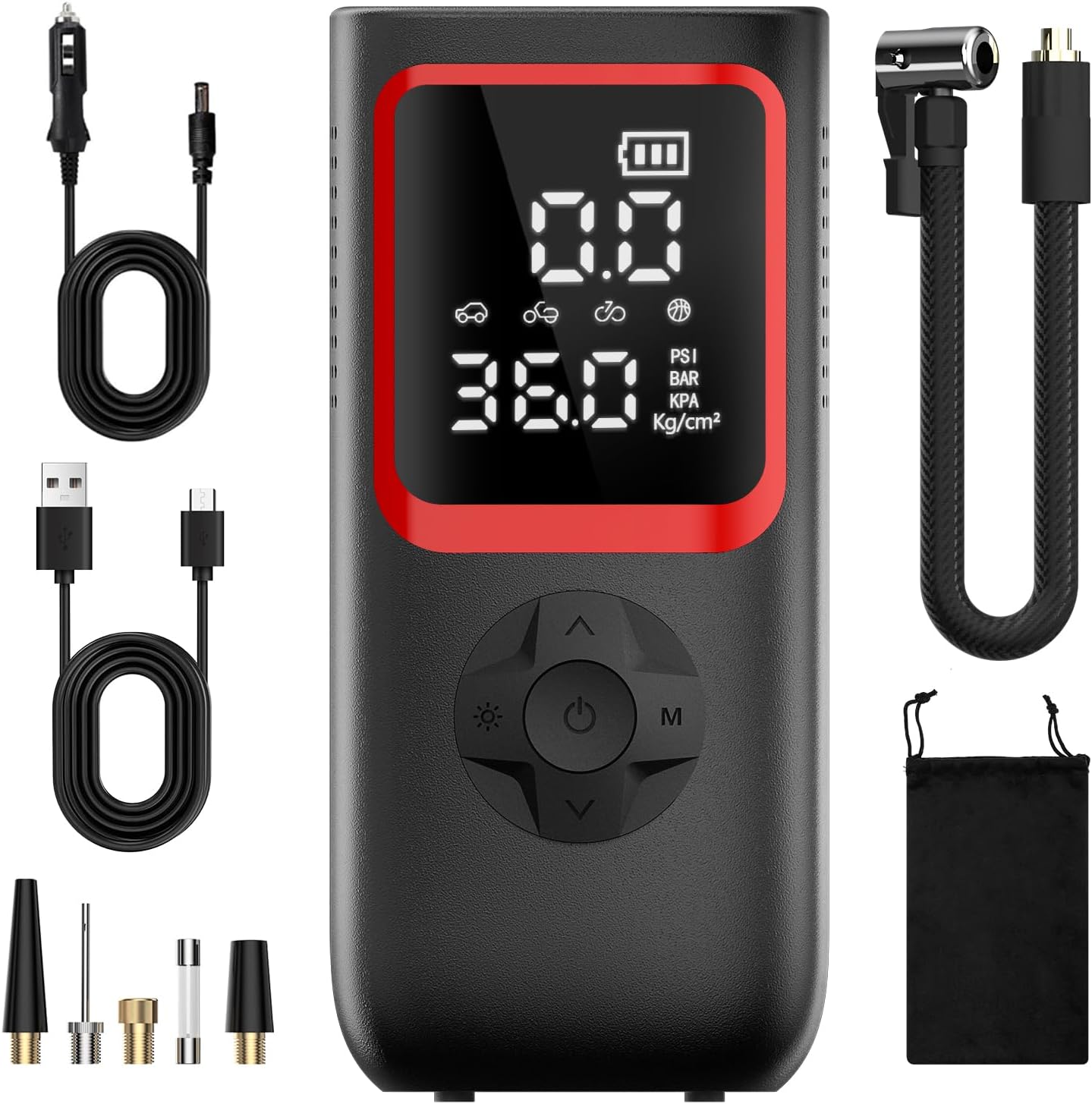 KOLTGOO Portable Tire Inflator - Quick 4X Inflation Power
