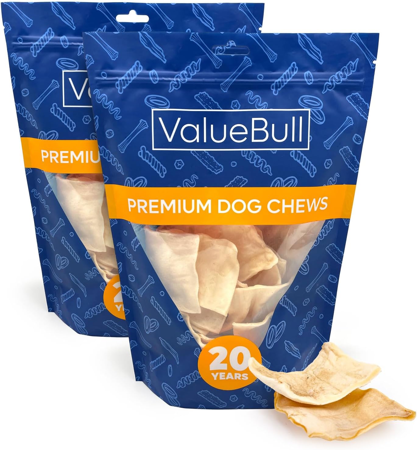 ValueBull Rawhide Chips for Dogs - Natural, Long Lasting Chews