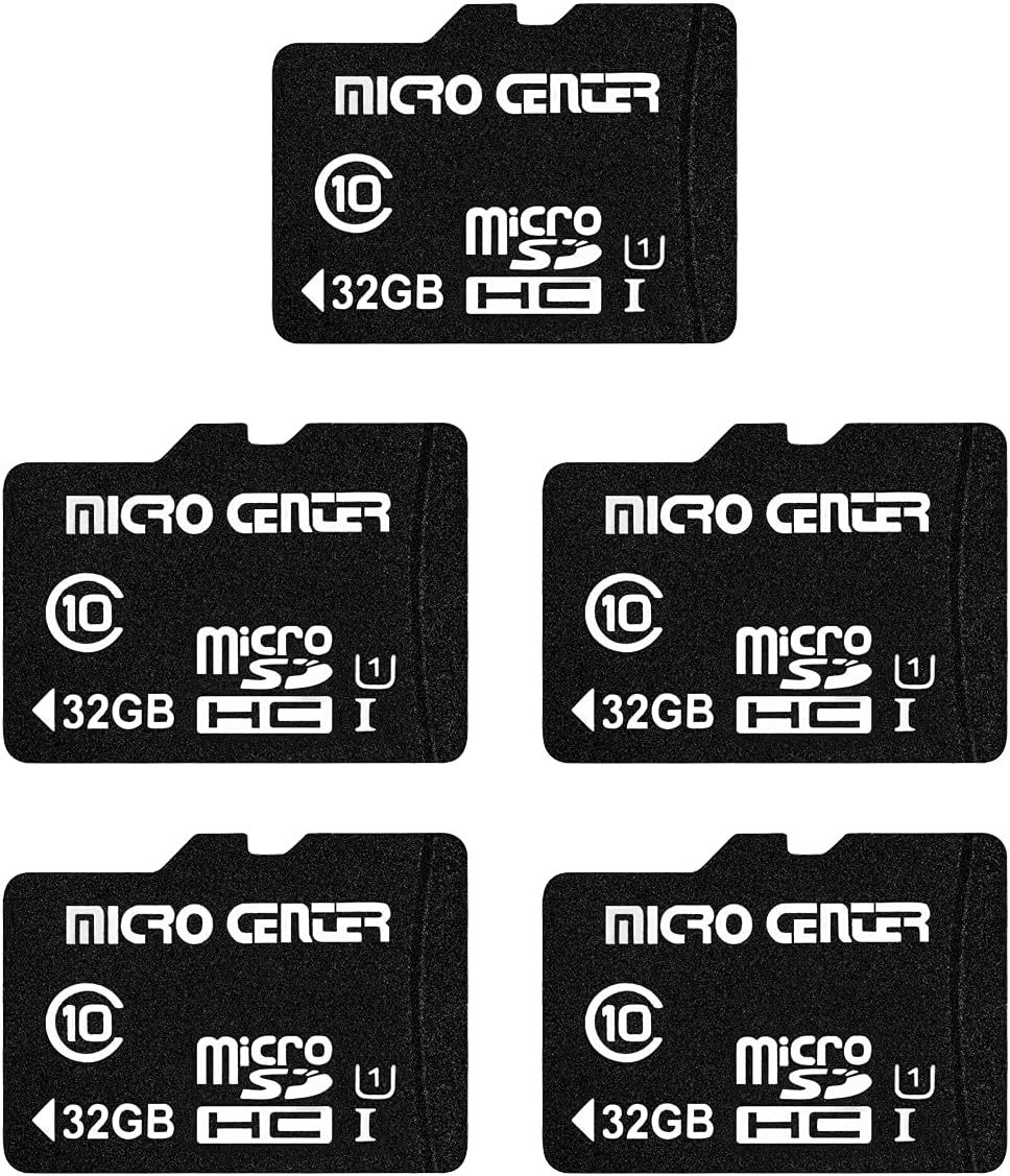 5 Pack 32GB MicroSDHC Memory Cards - Ideal for Device Storage & Full HD Recording