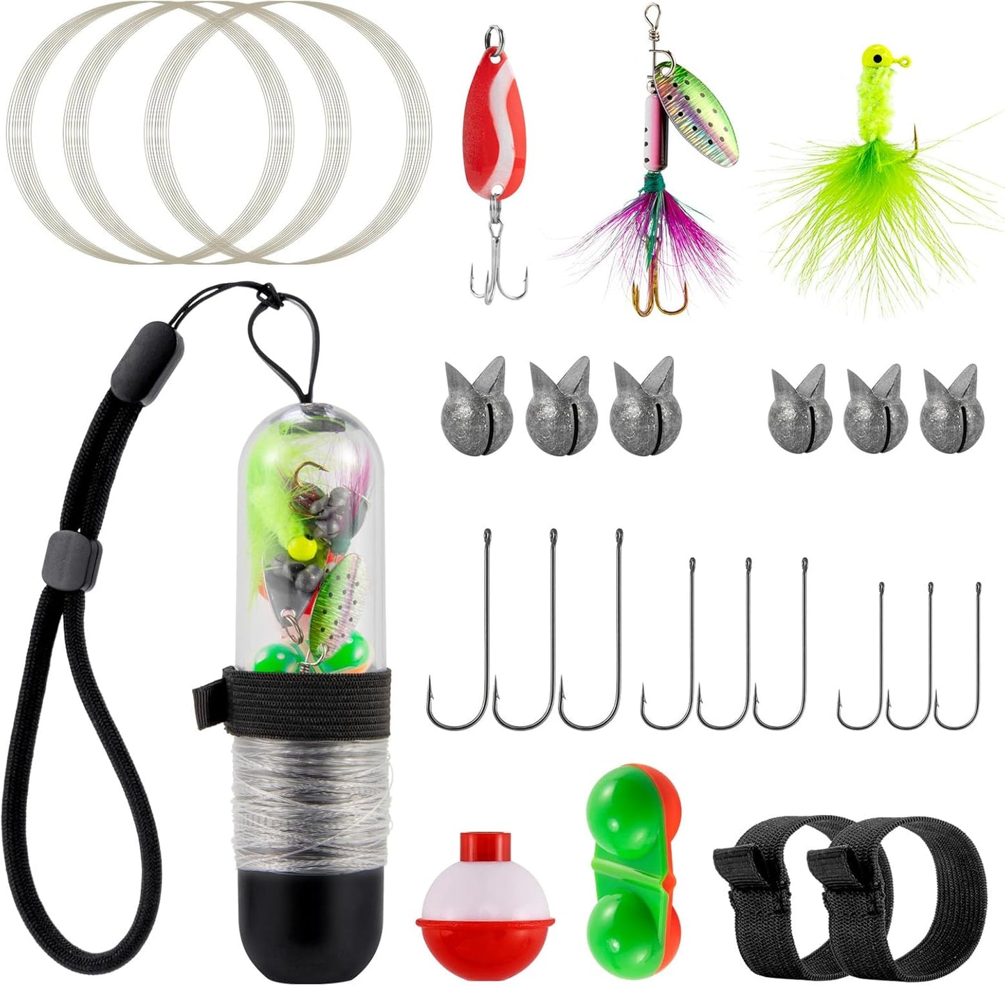 Dr.Fish 25pc Pocket Reel Survival Fishing Kit: Ultimate Hiking & Camping Tool