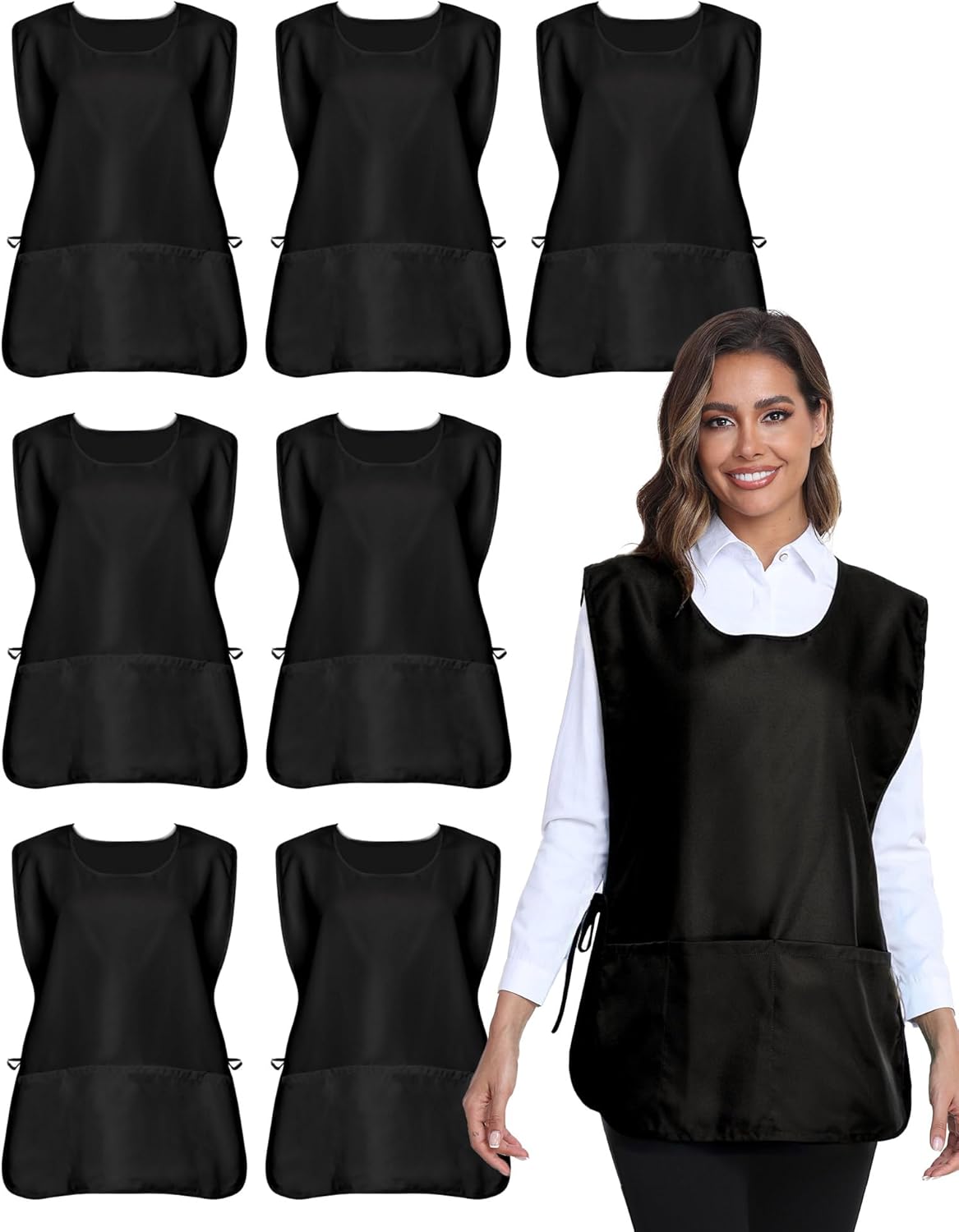 Argstar Unisex Waterdrop Cobbler Apron with 3 Pockets for All