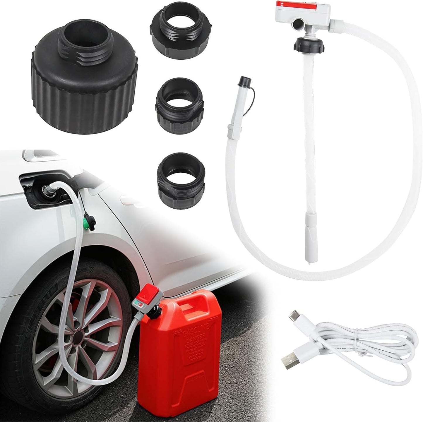 Portable Auto-Stop Fuel Transfer Pump by Wuidail