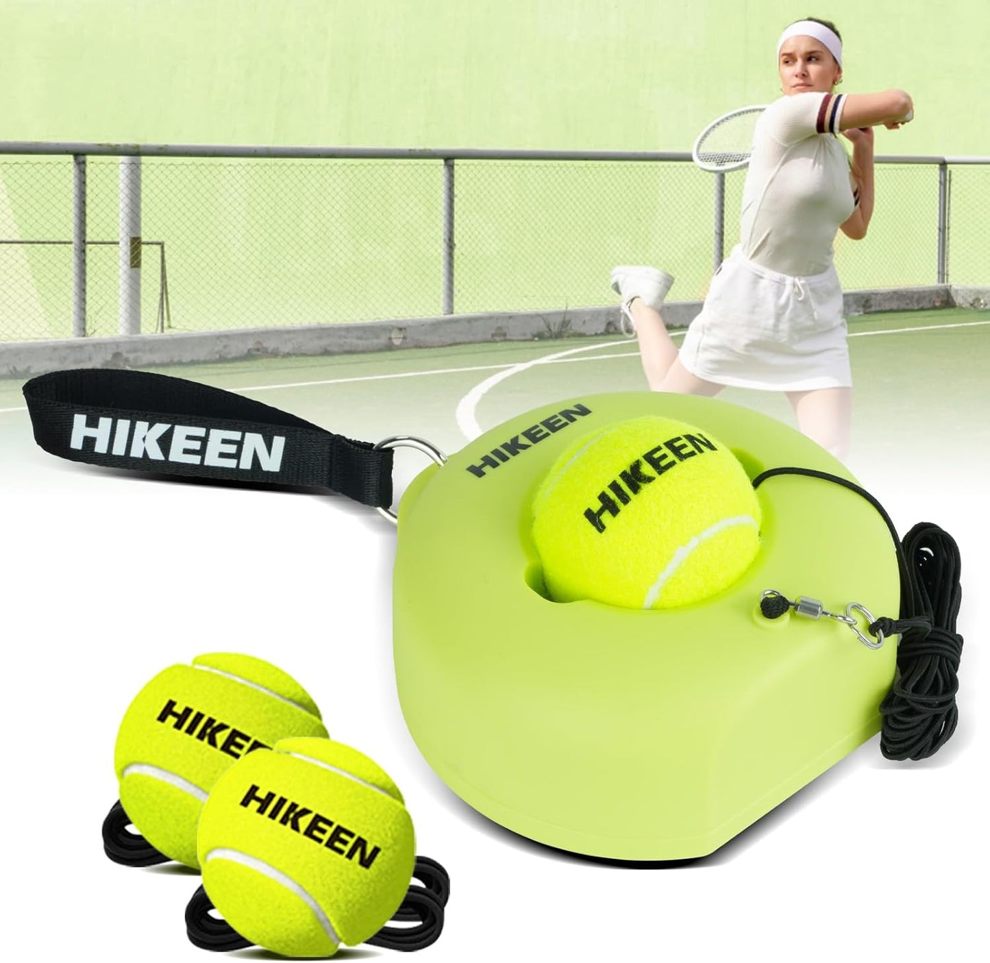 Hikeen Premium Tennis Trainer Rebound Set for Solo Practice