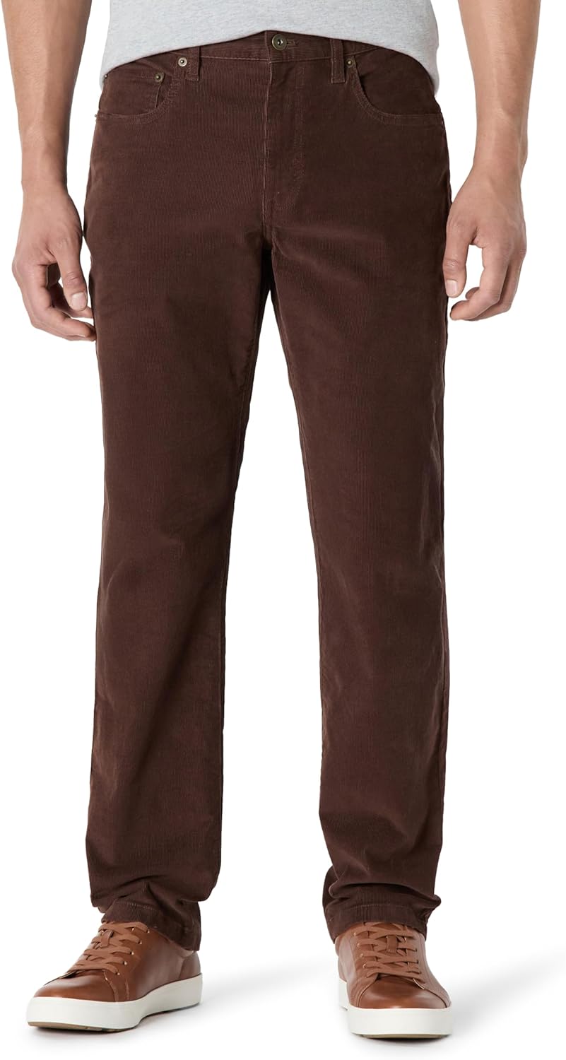 Mens Straight Fit 5 Pocket Corduroy Pant for Comfort and Style