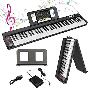 61 Key Folding Piano Keyboard for Beginners and Adults Music
