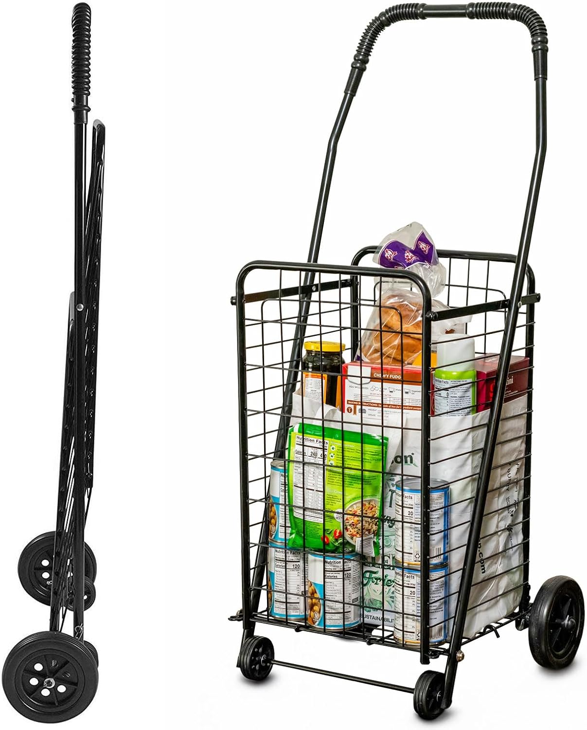 DMI Utility Cart with Wheels for Shopping and Laundry Needs