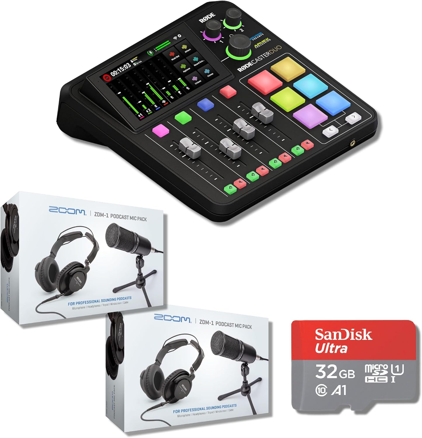Rode RODECaster Duo Audio Production Studio with ZDM-1 Microphones
