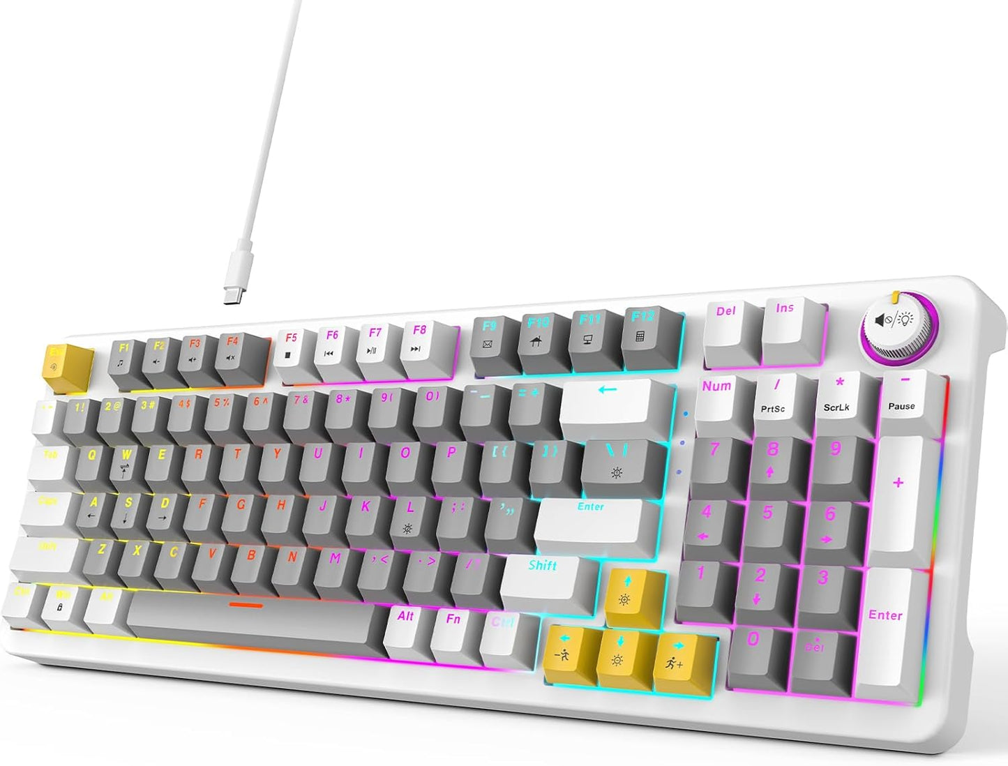 MOFII AK96 Mechanical Gaming Keyboard with LED Backlit Features